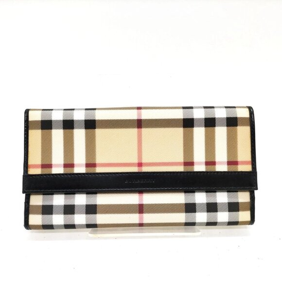 BURBERRY LONDON Long Wallet Beige PVC 200-082425 - Picture 1 of 9